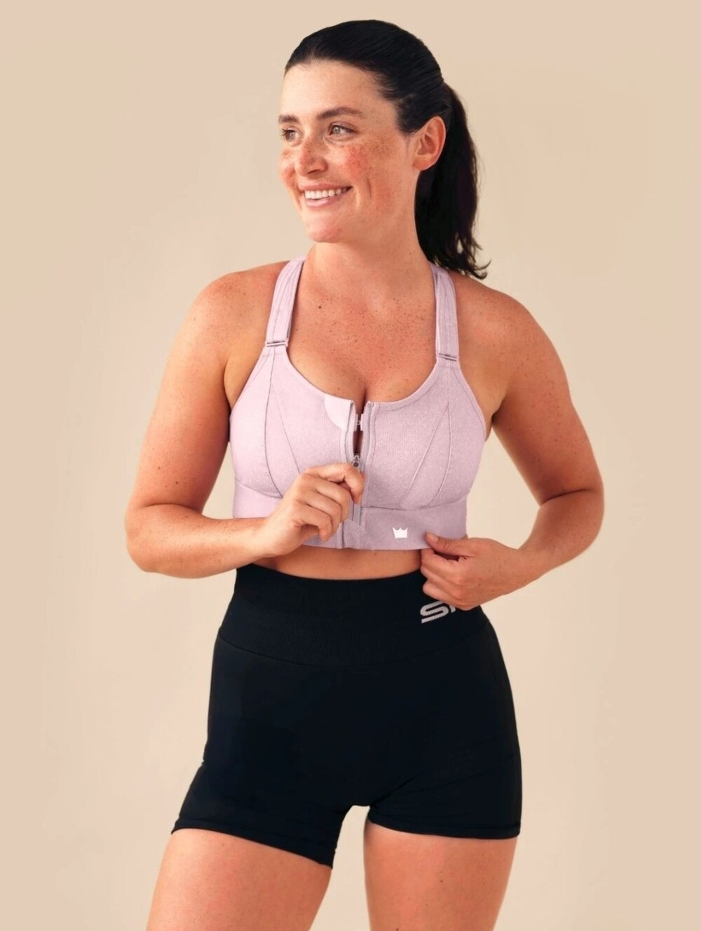 SHEFIT Ultimate Sports Bra Size 1Luxe Lilac Rise Tweed NWT
